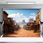 Lofaris Retro Wild West Town Sand Natural Scenery Backdrop